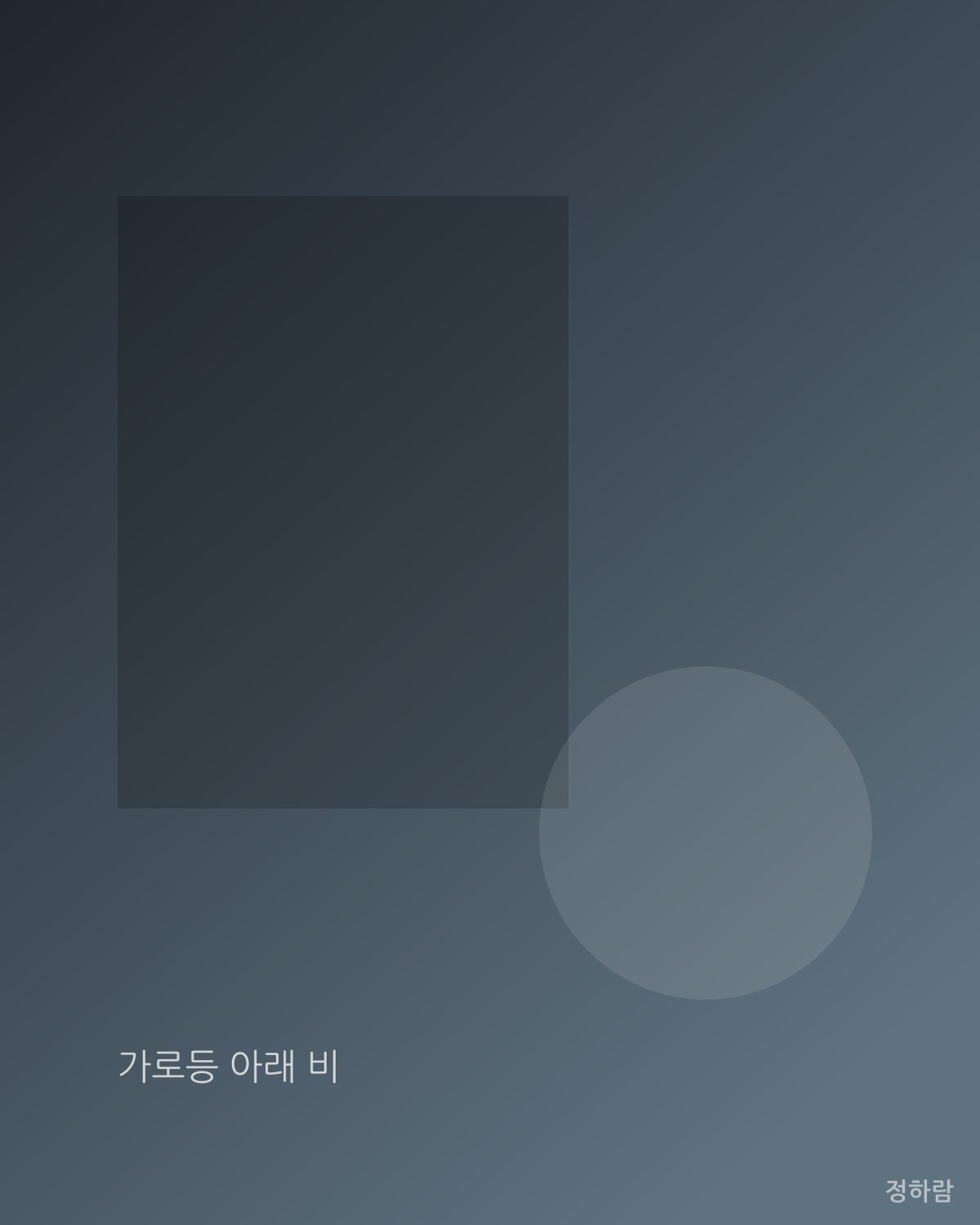 가로등 아래 비